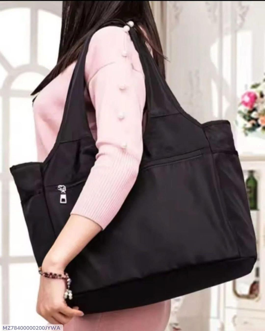 Girls nylon plain shoulder bag