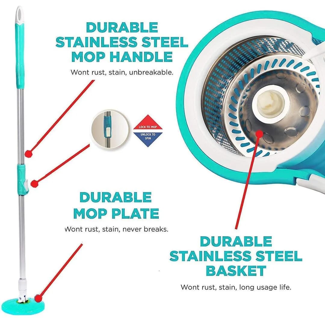 360 spinning mop n bucket set - 1pc affordable n effective solution for cleaning