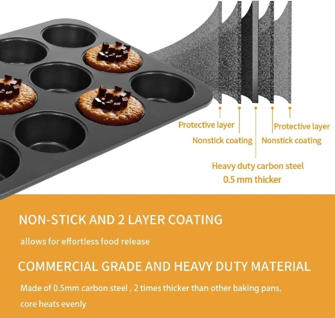 6 cup non stick muffin pan - baking tray