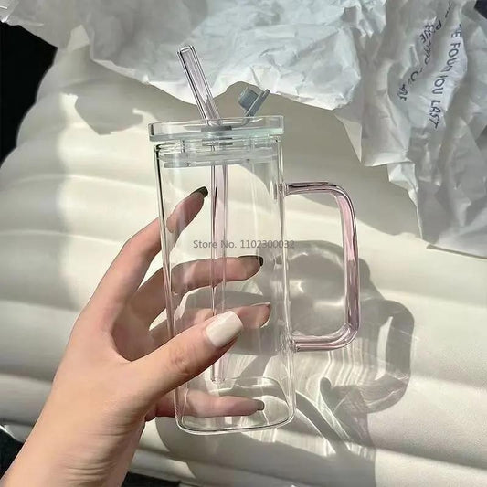 Elegant glass travel mug - 1pc insulated design