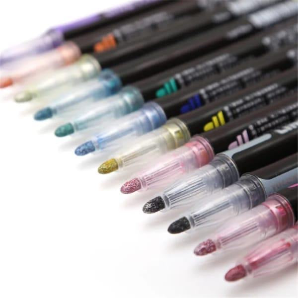 Double line art marker pen set
