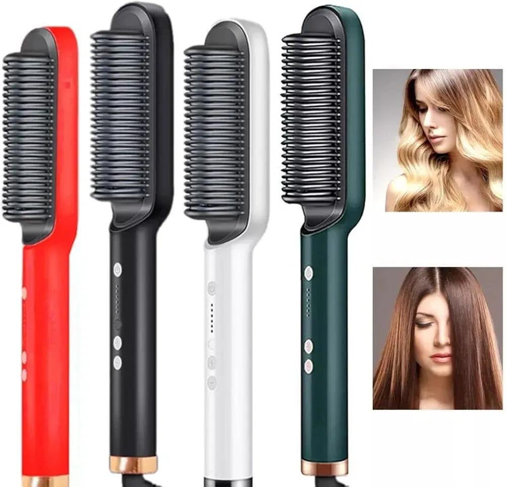 Professional hair straightener brush